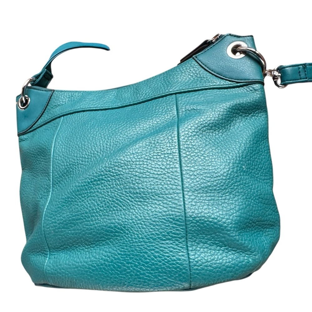 Tignanello Organizer Crossbody Bag – Blue Teal Leather. - Picture 11 of 11